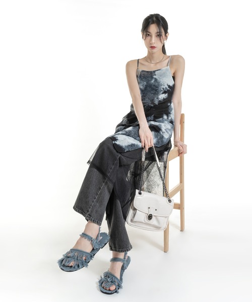 FOLLOWIN（フォロウィン）の「[FLW MADE]タイダイ配色ロングワンピース（ワンピース・レディース・ブラック/ベージュ/グレー・FREE）」の18枚目の写真