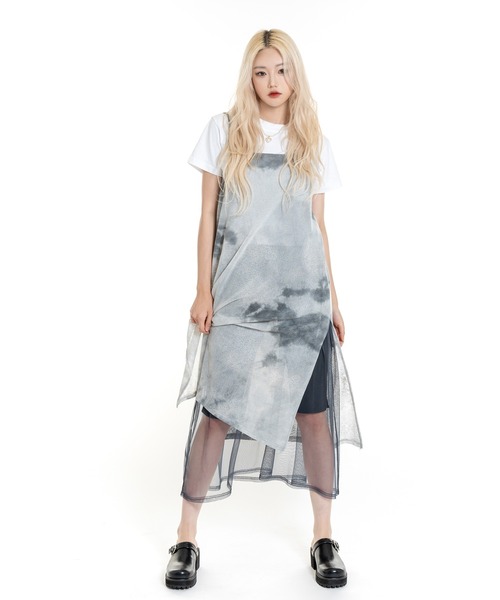 FOLLOWIN（フォロウィン）の「[FLW MADE]タイダイ配色ロングワンピース（ワンピース・レディース・ブラック/ベージュ/グレー・FREE）」の19枚目の写真