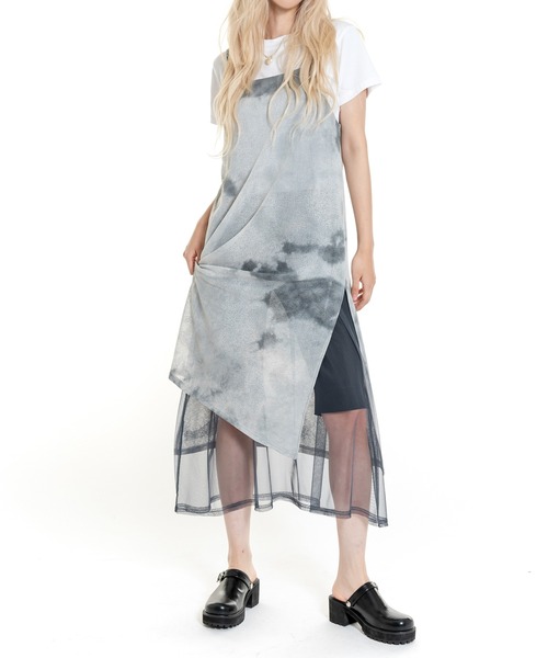 FOLLOWIN（フォロウィン）の「[FLW MADE]タイダイ配色ロングワンピース（ワンピース・レディース・ブラック/ベージュ/グレー・FREE）」の20枚目の写真