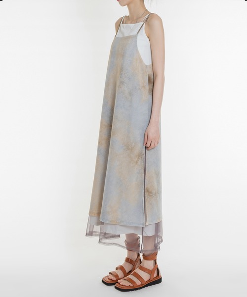 FOLLOWIN（フォロウィン）の「[FLW MADE]タイダイ配色ロングワンピース（ワンピース・レディース・ブラック/ベージュ/グレー・FREE）」の7枚目の写真