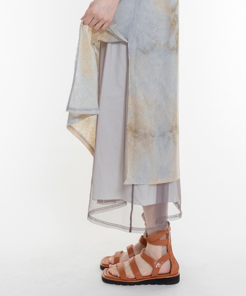 FOLLOWIN（フォロウィン）の「[FLW MADE]タイダイ配色ロングワンピース（ワンピース・レディース・ブラック/ベージュ/グレー・FREE）」の10枚目の写真