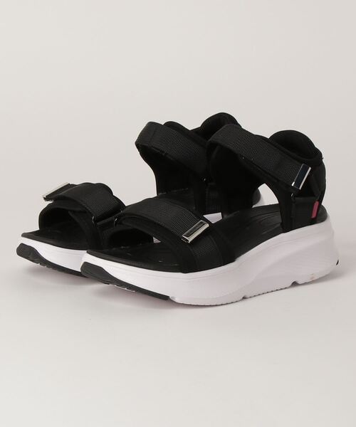 ABC-MART(エービーシーマート)の「ABC SELECT エービーシーセレクト 2BELT SANDAL 2ベルトサンダル W2010 BLACK/WHITE(サンダル・レディース・ブラック・SMALL/MEDIUM/LARGE/X-LARGE)」の2枚目の写真