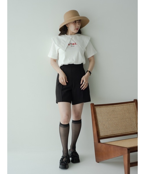 JUMELLE(ジュメロ)の「GIRL刺繍T(Tシャツ/カットソー・レディース・ピンク/ホワイト・FREE)」の14枚目の写真