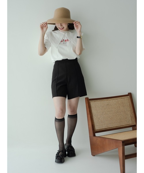 JUMELLE(ジュメロ)の「GIRL刺繍T(Tシャツ/カットソー・レディース・ピンク/ホワイト・FREE)」の15枚目の写真