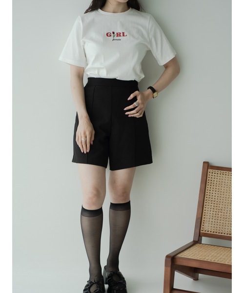 JUMELLE(ジュメロ)の「GIRL刺繍T(Tシャツ/カットソー・レディース・ピンク/ホワイト・FREE)」の18枚目の写真