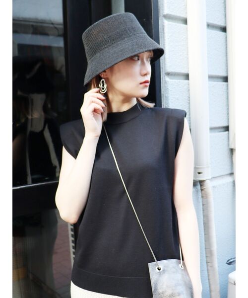 MURUA（ムルーア）の「バケットハット（ハット・レディース・ホワイト/ブラック・FREE）」の4枚目の写真