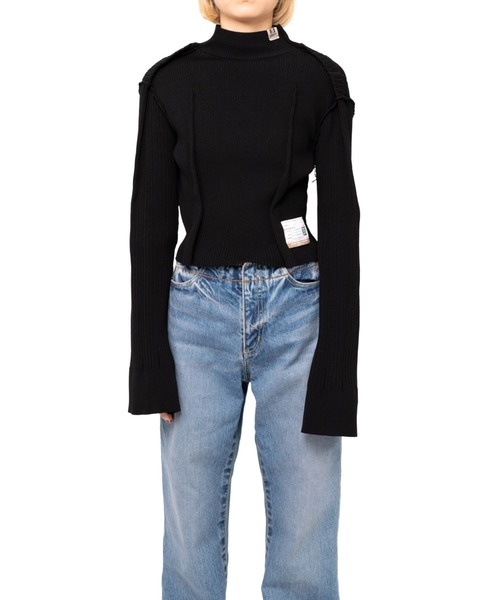 Maison MIHARA YASUHIRO(メゾンミハラヤスヒロ)の「Tucked Pullover(ニット/セーター・レディース・ブラック/イエロー・38/36/40)」の5枚目の写真