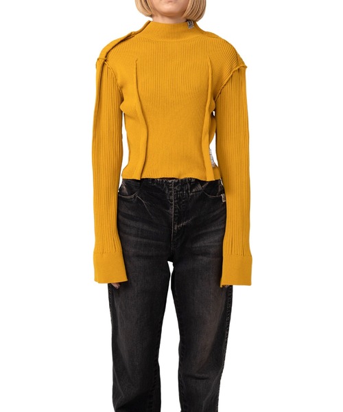 Maison MIHARA YASUHIRO(メゾンミハラヤスヒロ)の「Tucked Pullover(ニット/セーター・レディース・ブラック/イエロー・38/36/40)」の11枚目の写真