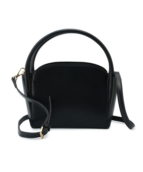 SALON adam et rope'（サロン アダム エ ロペ）の「ラウンドハンドルミドルバッグ（ショルダーバッグ・レディース・ブラック/ダークブラウン/パープル・FREE）」の4枚目の写真