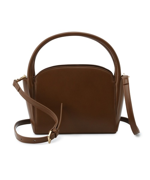 SALON adam et rope'（サロン アダム エ ロペ）の「ラウンドハンドルミドルバッグ（ショルダーバッグ・レディース・ブラック/ダークブラウン/パープル・FREE）」の5枚目の写真