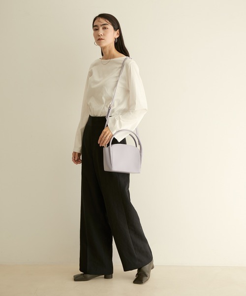 SALON adam et rope'（サロン アダム エ ロペ）の「ラウンドハンドルミドルバッグ（ショルダーバッグ・レディース・ブラック/ダークブラウン/パープル・FREE）」の18枚目の写真