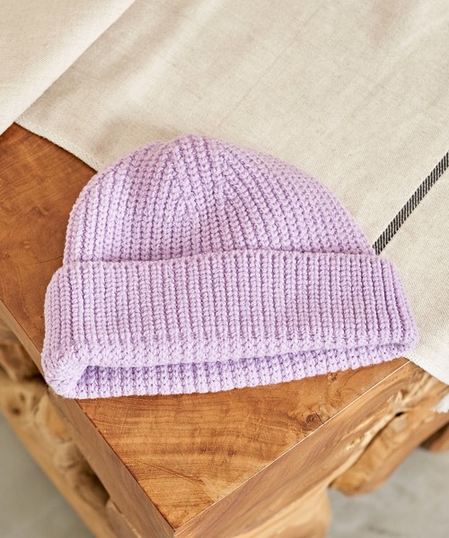 Mighty Shine(マイティシャイン)の「RIB KNIT WATCH CAP /MIGHT SHINE マイティシャイン 1224004(ニットキャップ/ビーニー・メンズ・ブラック/ベージュ/パープル/グレー/グリーン・FREE)」の1枚目の写真