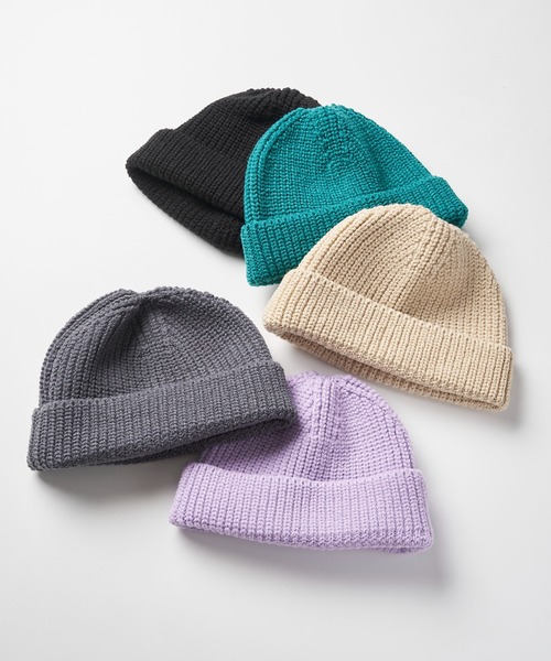Mighty Shine(マイティシャイン)の「RIB KNIT WATCH CAP /MIGHT SHINE マイティシャイン 1224004(ニットキャップ/ビーニー・メンズ・ブラック/ベージュ/パープル/グレー/グリーン・FREE)」の6枚目の写真
