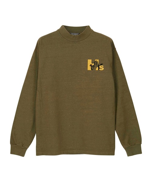 HYSTERICGlamour　ロンT カーキ HYSTERIC GLAMOUR（ヒステリックグラマー）の「HIT GIRL モック