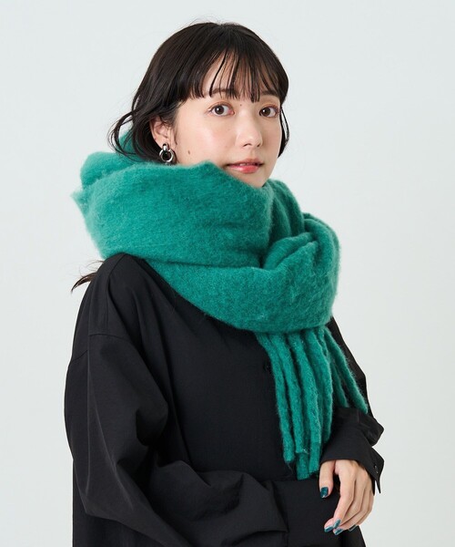 FREAK'S STORE(フリークスストア)の「ボリュームフリンジマフラー(マフラー・レディース・ナチュラル/グリーン/イエロー/ピンク・ONE SIZE)」の10枚目の写真