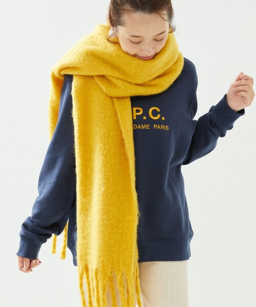 FREAK'S STORE(フリークスストア)の「ボリュームフリンジマフラー(マフラー・レディース・ナチュラル/グリーン/イエロー/ピンク・ONE SIZE)」の20枚目の写真