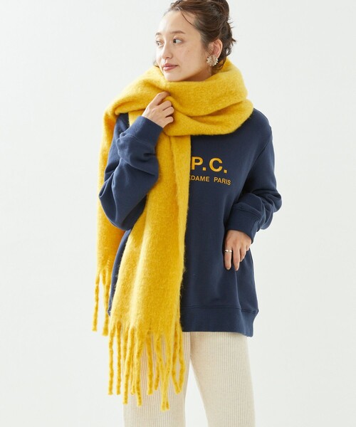 FREAK'S STORE(フリークスストア)の「ボリュームフリンジマフラー(マフラー・レディース・ナチュラル/グリーン/イエロー/ピンク・ONE SIZE)」の21枚目の写真