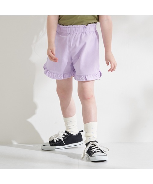 Lycee mine(リセマイン)の「ラウンドフリルショートパンツ(その他パンツ・キッズ・ラベンダー/アイボリー/チャコール/ピンク/ライトカーキ・140cm/110cm/120cm/130cm/150cm/100cm)」の5枚目の写真