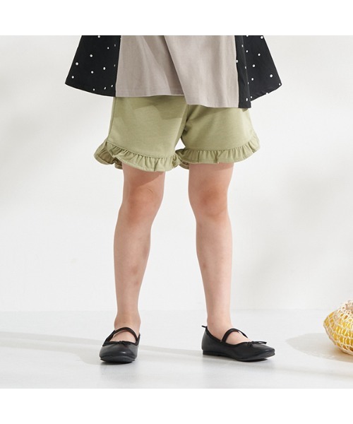 Lycee mine(リセマイン)の「ラウンドフリルショートパンツ(その他パンツ・キッズ・ラベンダー/アイボリー/チャコール/ピンク/ライトカーキ・140cm/110cm/120cm/130cm/150cm/100cm)」の4枚目の写真