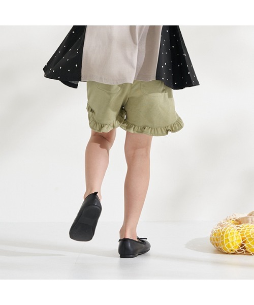 Lycee mine(リセマイン)の「ラウンドフリルショートパンツ(その他パンツ・キッズ・ラベンダー/アイボリー/チャコール/ピンク/ライトカーキ・140cm/110cm/120cm/130cm/150cm/100cm)」の16枚目の写真