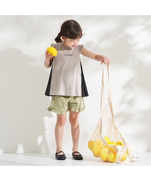 Lycee mine(リセマイン)の「ラウンドフリルショートパンツ(その他パンツ・キッズ・ラベンダー/アイボリー/チャコール/ピンク/ライトカーキ・140cm/110cm/120cm/130cm/150cm/100cm)」の8枚目の写真