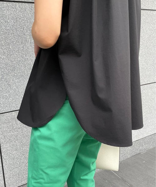 StyleSea（スタイルシー）の「クールタッチ前後2WAYタックフレンチブラウス（シャツ/ブラウス・レディース・ブラック/ベージュ/カーキ/ピンク・FREE）」の12枚目の写真