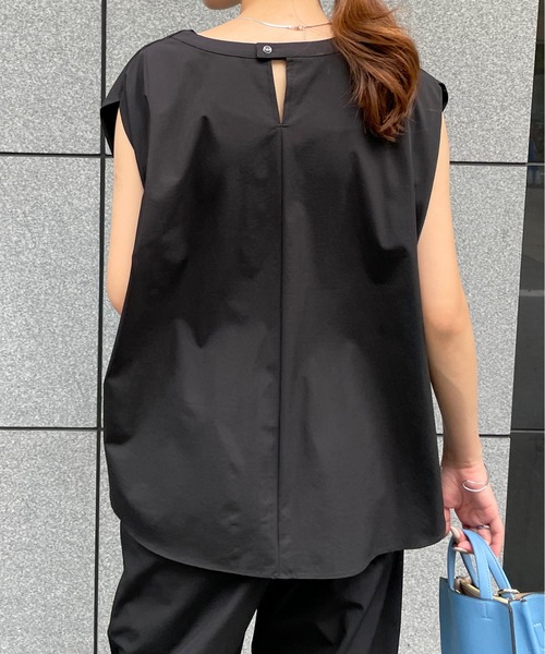 StyleSea（スタイルシー）の「クールタッチ前後2WAYタックフレンチブラウス（シャツ/ブラウス・レディース・ブラック/ベージュ/カーキ/ピンク・FREE）」の19枚目の写真