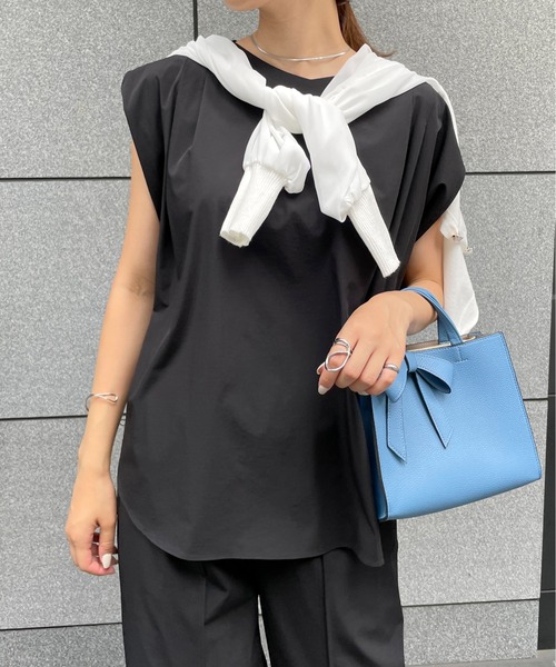 StyleSea（スタイルシー）の「クールタッチ前後2WAYタックフレンチブラウス（シャツ/ブラウス・レディース・ブラック/ベージュ/カーキ/ピンク・FREE）」の17枚目の写真