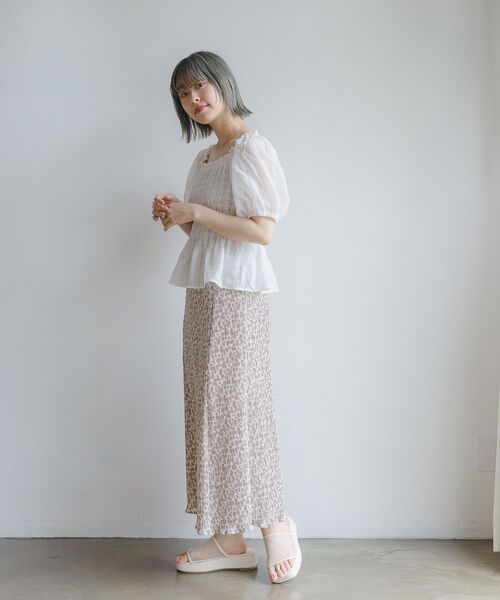 RETRO GIRL（レトロガール）の「ポコポコシャーリングBL（シャツ/ブラウス・レディース・ブラック/オフホワイト/イエロー・FREE）」の12枚目の写真