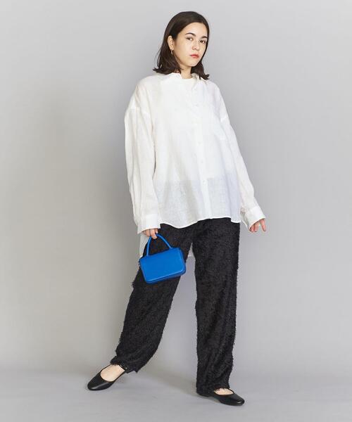 BEAUTY&YOUTH UNITED ARROWS（ビューティーアンドユースユナイテッドアローズ）の「麻 レギュラー シャツ -ウォッシャブル-（シャツ/ブラウス・レディース・ホワイト/ブラック/ライム・FREE）」の10枚目の写真
