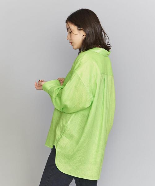 BEAUTY&YOUTH UNITED ARROWS（ビューティーアンドユースユナイテッドアローズ）の「麻 レギュラー シャツ -ウォッシャブル-（シャツ/ブラウス・レディース・ホワイト/ブラック/ライム・FREE）」の15枚目の写真
