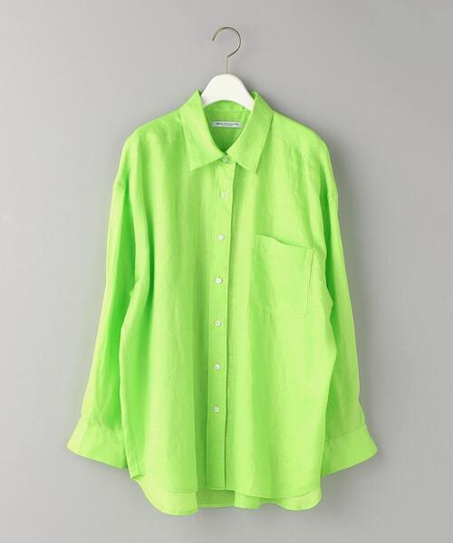 BEAUTY&YOUTH UNITED ARROWS（ビューティーアンドユースユナイテッドアローズ）の「麻 レギュラー シャツ -ウォッシャブル-（シャツ/ブラウス・レディース・ホワイト/ブラック/ライム・FREE）」の16枚目の写真