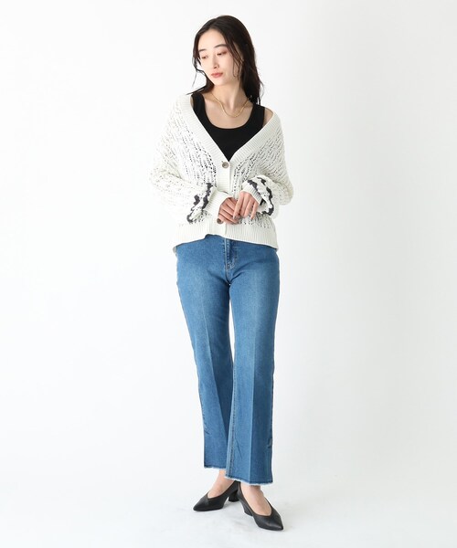 OPAQUE.CLIP(オペークドットクリップ)の「◆オーガニックコットンデニム 205 フレアカットオフ(その他パンツ・レディース・ブルー/ダークネイビー/チャコールグレー・38/42/40/36)」の17枚目の写真