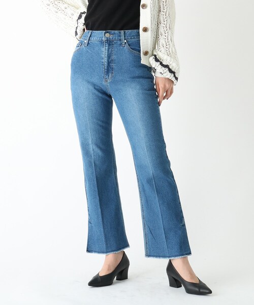 OPAQUE.CLIP(オペークドットクリップ)の「◆オーガニックコットンデニム 205 フレアカットオフ(その他パンツ・レディース・ブルー/ダークネイビー/チャコールグレー・38/42/40/36)」の18枚目の写真