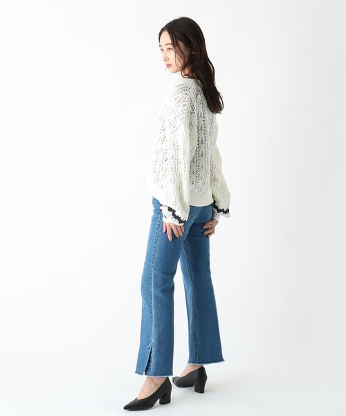 OPAQUE.CLIP(オペークドットクリップ)の「◆オーガニックコットンデニム 205 フレアカットオフ(その他パンツ・レディース・ブルー/ダークネイビー/チャコールグレー・38/42/40/36)」の19枚目の写真