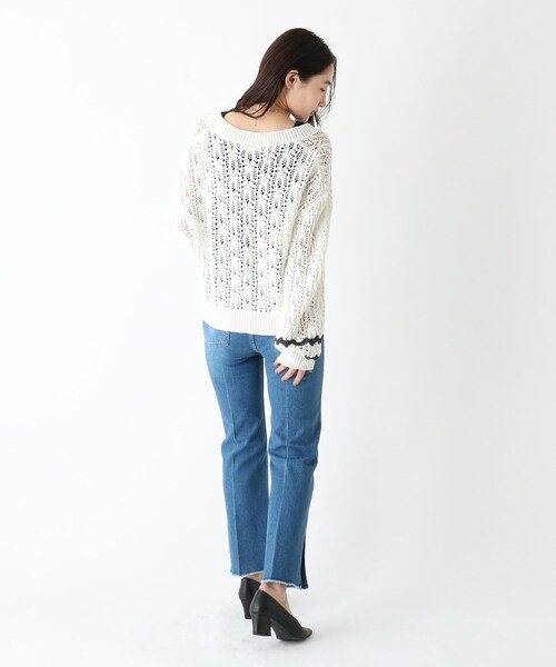 OPAQUE.CLIP(オペークドットクリップ)の「◆オーガニックコットンデニム 205 フレアカットオフ(その他パンツ・レディース・ブルー/ダークネイビー/チャコールグレー・38/42/40/36)」の20枚目の写真