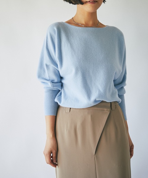 RIVE DROITE リヴドロワ　ウォッシャブルカシミヤ100ドルマンニット RIVE DROITE（リヴドロワ）の「柔らかい肌さわりが魅力/ウォッシャブル