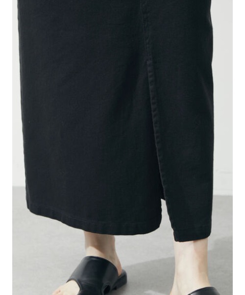 Green　Parks（グリーンパークス）の「ツイル前スリットジャンパースカート（ジャンパースカート・レディース・ベージュ/ブラック・FREE）」の13枚目の写真