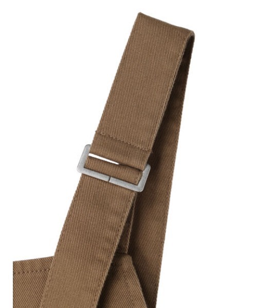 Green　Parks（グリーンパークス）の「ツイル前スリットジャンパースカート（ジャンパースカート・レディース・ベージュ/ブラック・FREE）」の8枚目の写真