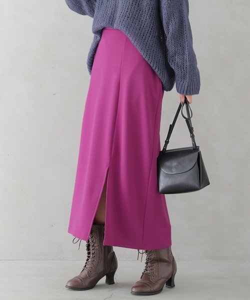 n'OrLABEL（ノアールレーベル）の「『フロントスリットタイトスカート』（スカート・レディース・イエロー/ブルー/プラム/ブラック・1/2）」の7枚目の写真