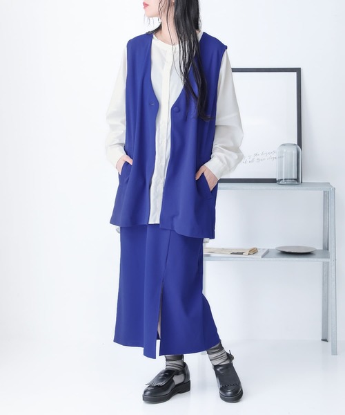 n'OrLABEL（ノアールレーベル）の「『フロントスリットタイトスカート』（スカート・レディース・イエロー/ブルー/プラム/ブラック・1/2）」の12枚目の写真