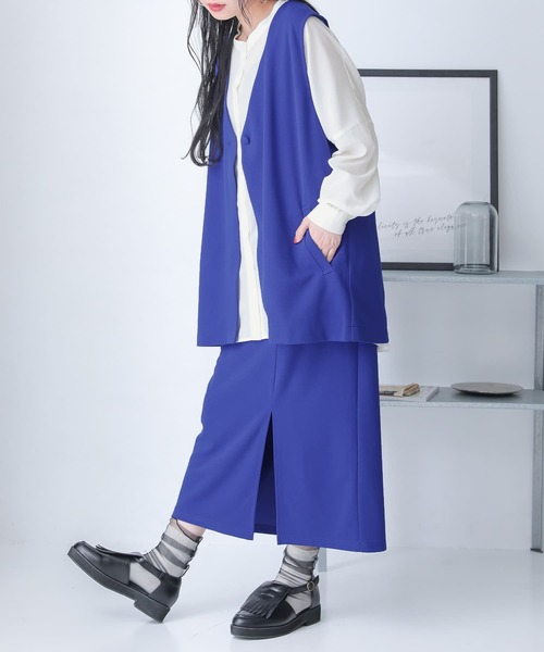 n'OrLABEL（ノアールレーベル）の「『フロントスリットタイトスカート』（スカート・レディース・イエロー/ブルー/プラム/ブラック・1/2）」の13枚目の写真