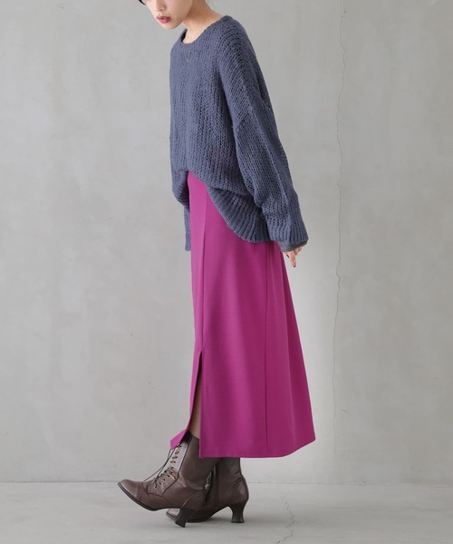 n'OrLABEL（ノアールレーベル）の「『フロントスリットタイトスカート』（スカート・レディース・イエロー/ブルー/プラム/ブラック・1/2）」の5枚目の写真