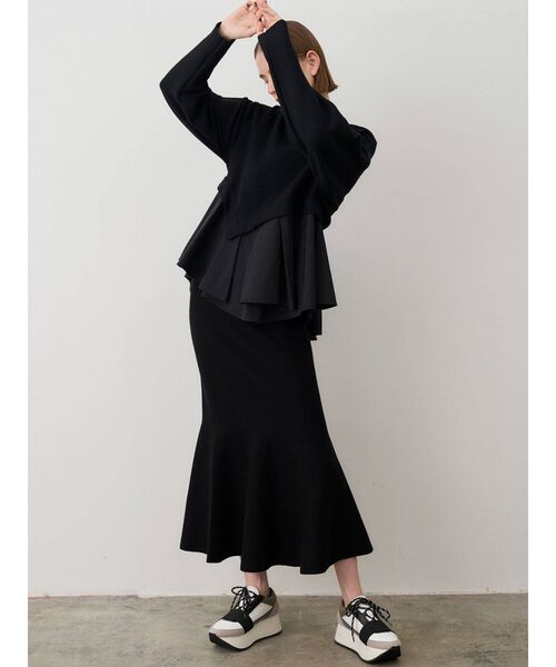 ELENDEEK（エレンディーク）の「フォーミーマーメイドニットスカート（スカート・レディース・ブラック/ライム/ライトベージュ・02/01）」の13枚目の写真