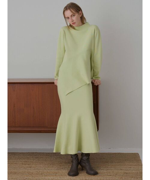 ELENDEEK（エレンディーク）の「フォーミーマーメイドニットスカート（スカート・レディース・ブラック/ライム/ライトベージュ・02/01）」の5枚目の写真