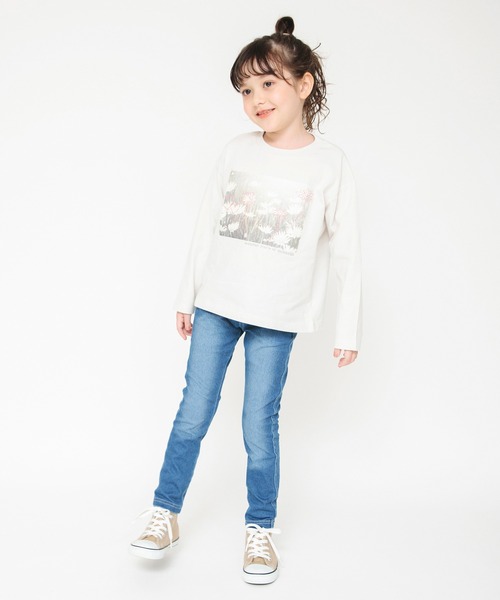 BRANSHES（ブランシェス）の「デニムニットロングパンツ（デニムパンツ・キッズ・ネイビー/ブルー・100/110/120/130/140/150/90）」の13枚目の写真