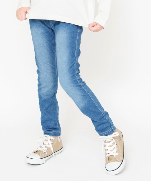 BRANSHES（ブランシェス）の「デニムニットロングパンツ（デニムパンツ・キッズ・ネイビー/ブルー・100/110/120/130/140/150/90）」の16枚目の写真