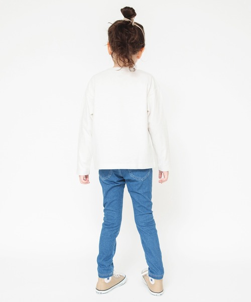 BRANSHES（ブランシェス）の「デニムニットロングパンツ（デニムパンツ・キッズ・ネイビー/ブルー・100/110/120/130/140/150/90）」の14枚目の写真
