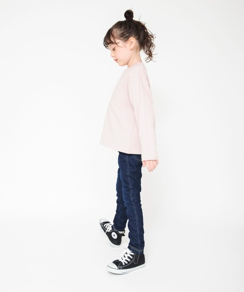 BRANSHES（ブランシェス）の「デニムニットロングパンツ（デニムパンツ・キッズ・ネイビー/ブルー・100/110/120/130/140/150/90）」の4枚目の写真