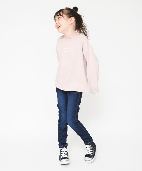 BRANSHES（ブランシェス）の「デニムニットロングパンツ（デニムパンツ・キッズ・ネイビー/ブルー・100/110/120/130/140/150/90）」の3枚目の写真